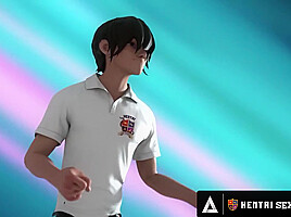 HENTAI SEX UNIVERSITY - Hentai Babes Suck Dick In PUBLIC And An INSANE CUM EXPLOSION CREAMPIE!