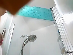 Hairy Pussy Of Asian Stepmom Spied In The Shower