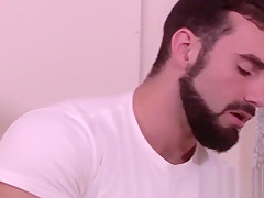 Hairy Step daddy Jaxton Wheeler pleases young Latino Diego Diaz