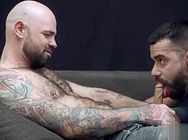 Hairy gay anal sex and cumshot