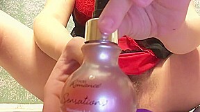 Hairy meaty clit meets new vibrator