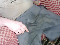 Having Some Hot Cheese Dip Using Nike Shorts For Bowl