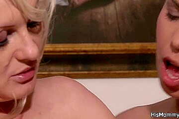 His Busty Step mommy And Small Tits Girl Go Lesbian