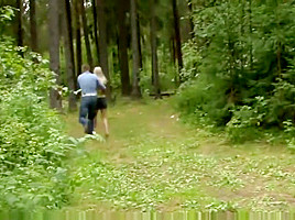 Hitchhiker fucked in the woods