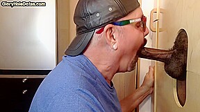 Homemade IR gloryhole bottom barebacked by black dong