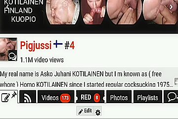 Homo Kotilainen Loves Big Black Cocks  5 Min - Gay Porn