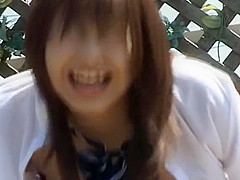Horny Asian enjoys an outdoor fuck