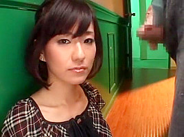 Horny Japanese chick Manami Komukai in Fabulous Handjob, Cumshot JAV scene
