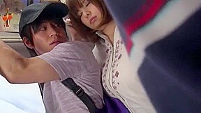 Horny Japanese whore Misaki Tsukishima, Kotone Amamiya in Best Public, Blowjob JAV clip