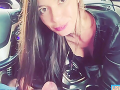 Horny Slut Sucking Cock In Car On The First Date - Lisa Takami 7 Min
