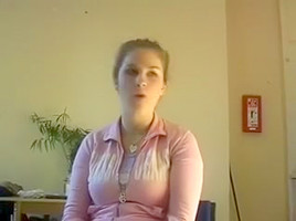 Horny babe sucking and rubing cock