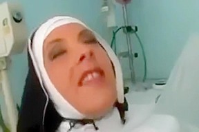 Horny slut nun getting fucked with the cross