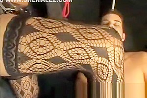 Horny tranny in sex domination