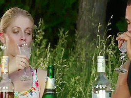 Hot Bi Threesome Outdoor With Sweet Cat