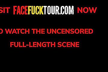 Hot Blonde Upside Down Gagging Bj - Candee Licious