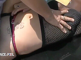 Hot Brunette Babe Fucked At Car Wash