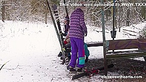 Hot Bunnies Humping In The Snow 10 Min