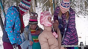 Hot Bunnies Humping In The Snow 10 Min