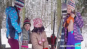 Hot Bunnies Humping In The Snow 10 Min