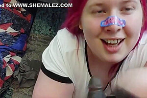 Hot Catgirl Big Tgirl Gets Cumshot From Blackcock Trans