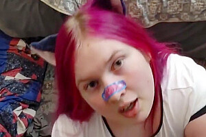 Hot Catgirl Big Tgirl Gets Cumshot From Blackcock Trans
