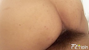 Hot Japanese Teen Gets Her Hairy Cunt Pleased And Banged By Two Guys
