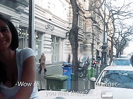 Hot Ria Rodrigez Gives An Intense Blowjob To A Stranger