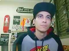 Hot Skater Boi Jacks Curved Cock And Cums