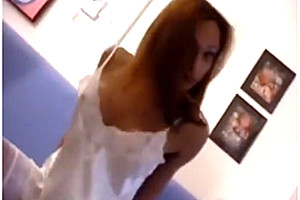 Hot Tranny Has Man And Woman Suck Her Cock