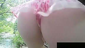 Hot Young Blonde Sunny Lane Fingers Her Pussy On A Bridge!