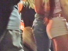 Hot babes with nice butts caught on candid street cam