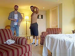 Hot bear bareback with anal cumshot