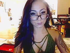 Hot brunette milf toys her wet hairy pussy in solo