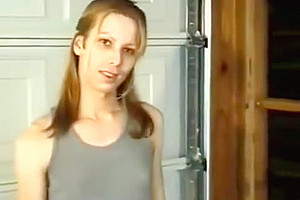 Hot skinny blonde ladyboy assfucked hard