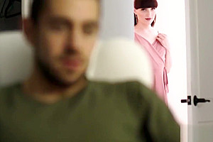 Hot slender shemale masturbated with a horny roommate