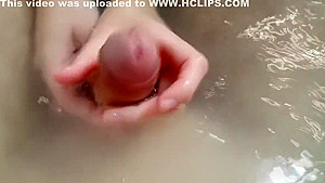 Hot teen 18+ Bath Handjob With Underwater Cumshot! POV! FullHD!