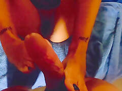 Hot teen 18+ Footjob