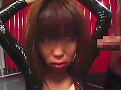 Hottest Japanese whore Yuna Hoshi in Exotic Latex, Handjobs JAV video