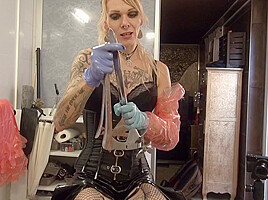Huge massive speculum and fisting by Lady Jane Van Dark,fist