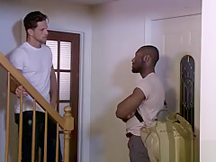 Hung ebony stud drilling his boyfriend