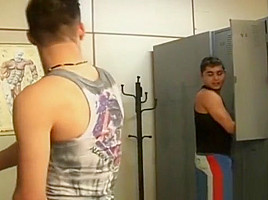 Hunky Latino got his tight anus stuffed by his Gym partner