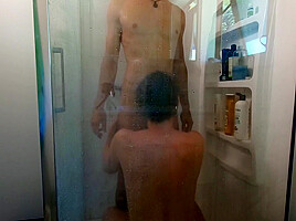 I Invite Myself In My Roommates Shower For An Hot Wet Fuck - Shower Sex - Hd