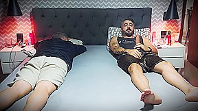 I Jerk Off My Big Cock Next To My Stepbrother While He Doesnt See - While Our Stepmother Is Away