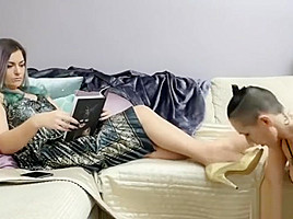Ignored lesbian slave foot fetish