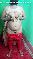 Indian Sruti Bhabi Strips In Red Leggings And Bra