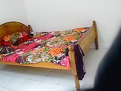 Indian horny guy fucks bitch in bed while filming secretly