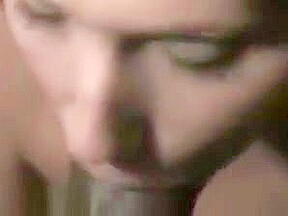 Interracial gorgeous ginger blowjob and facial
