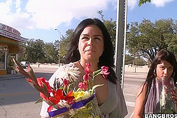 Isabella loves to pose and she show her pretty flowers