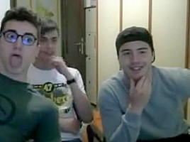 Italian cute friends show their hot round asses on cam