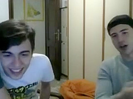 Italian cute friends show their hot round asses on cam